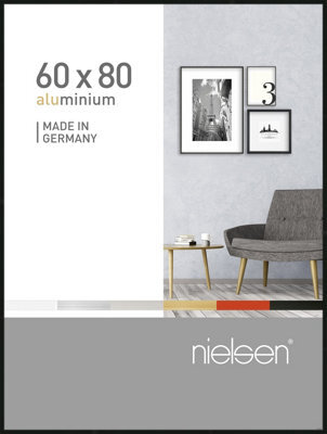 Nielsen Pixel 60 X 80Cm Picture Frame, Frosted Black With Float Glass And Push/turn Clips - image 1