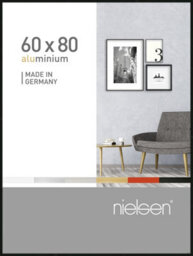 Nielsen Pixel 60 X 80Cm Picture Frame, Frosted Black With Float Glass And Push/turn Clips - thumbnail 1