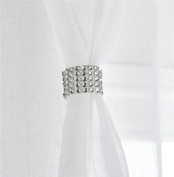 Luxury Living Linen Look Voile Ring Top Curtain Pair 147Cm X 274Cm White - thumbnail 3