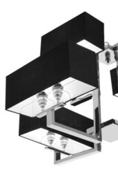 Orsina 12 Bulb Pendant Light, Monochrome Stainless Steel Pendant With High Gloss Nickel Finish, Acrylic Shades - thumbnail 5
