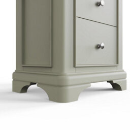 Fwstyle 2 Drawer Sage Green Oak Bedside Chest Table Ready Assembled - thumbnail 3
