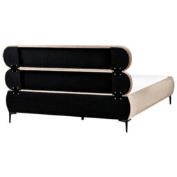 Beliani Bed Velvet Lessay 160 X 200 Cm (Eu King Size) Taupe - thumbnail 5