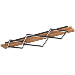 Loops Stylish Modern Black And Brown Rustic Led Ceiling Light For Indoor Spaces - thumbnail 3
