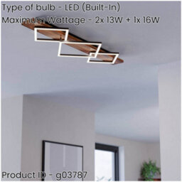 Loops Stylish Modern Black And Brown Rustic Led Ceiling Light For Indoor Spaces - thumbnail 2