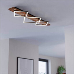 Loops Stylish Modern Black And Brown Rustic Led Ceiling Light For Indoor Spaces - thumbnail 1