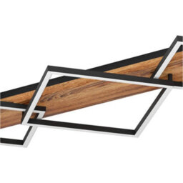 Loops Stylish Modern Black And Brown Rustic Led Ceiling Light For Indoor Spaces - thumbnail 5