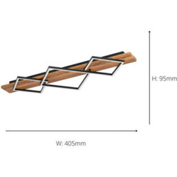 Loops Stylish Modern Black And Brown Rustic Led Ceiling Light For Indoor Spaces - thumbnail 4