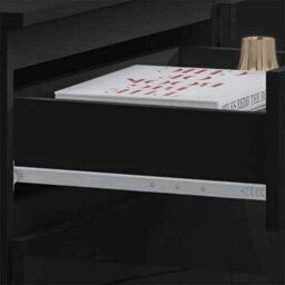 Modern High Gloss 6 Drawer Chest Of Drawers, Matt Black Body With Gloss Black Drawers, Storage Cabinet For Bedroom - thumbnail 4