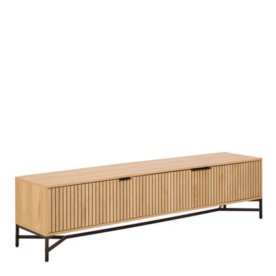 Furniture To Go Jaipur Tv Unit With 3 Doors 176Cm Wide In Oak - image 1