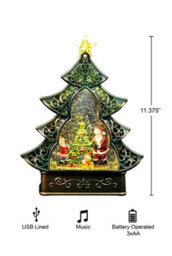 Shatchi Christmas Xmas Scene Globe Lantern With Swirling Water Glittering Music And Lights For Christmas Home Decorations Gifts One Size S - thumbnail 3