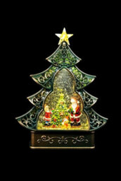 Shatchi Christmas Xmas Scene Globe Lantern With Swirling Water Glittering Music And Lights For Christmas Home Decorations Gifts One Size S - thumbnail 2