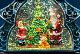 Shatchi Christmas Xmas Scene Globe Lantern With Swirling Water Glittering Music And Lights For Christmas Home Decorations Gifts One Size S - thumbnail 4