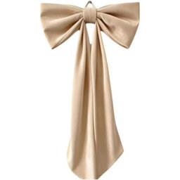 Amorly 48In Oversized Giant Khaki Bow, Gothic Hanging Decor For Halloween, Mantel, Entryway,wall,christmas Tree Topper & Party Decoration - thumbnail 3