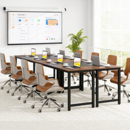 Costway 160 X 60 Cm Computer Desk Industrial Writing Desk Conference Table With Metal Frame - thumbnail 5