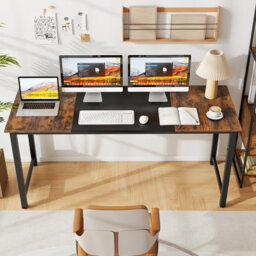 Costway 160 X 60 Cm Computer Desk Industrial Writing Desk Conference Table With Metal Frame - thumbnail 3