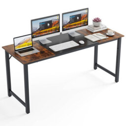 Costway 160 X 60 Cm Computer Desk Industrial Writing Desk Conference Table With Metal Frame