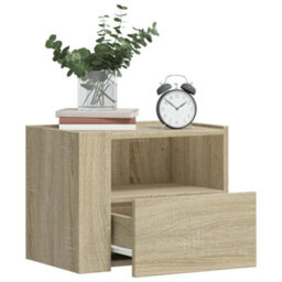 Berkfield Wall-Mounted Bedside Cabinets 2 Pcs Sonoma Oak 45X30X35 Cm - thumbnail 1