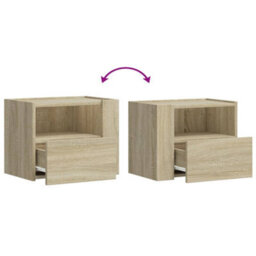 Berkfield Wall-Mounted Bedside Cabinets 2 Pcs Sonoma Oak 45X30X35 Cm - thumbnail 9
