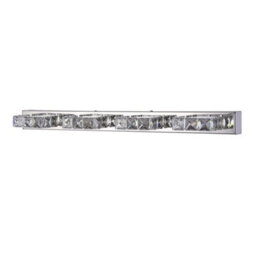 Living And Home 12W Chrome 4 Crystal Effect Light Bathroom Vanity Mirror Wall Light 4000K - thumbnail 8