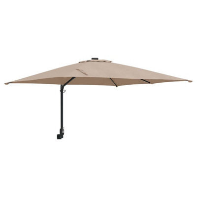 Berkfield Modern Wall-Mounted Garden Parasol Taupe 247 Cm - image 1