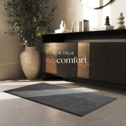 Tectake Rug Zonelle Short Pile And Ultra-Soft Carpet In Rectangular Or Round Design 80 X 150 Cm - Anthracite - thumbnail 3