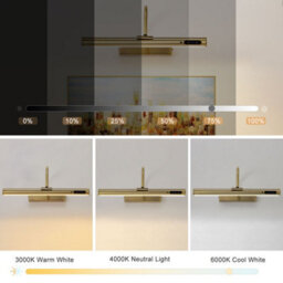 Harper Living Picture Light For Wall Antique Brass, Magnetic Battery-Operated Wall Lights - thumbnail 5