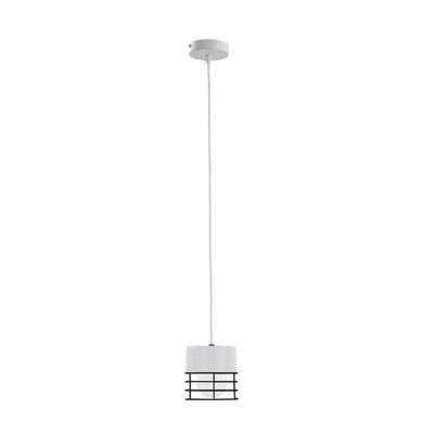 Luminosa Lighting Luminosa Ohio Slim Pendant Ceiling Light White, Black, 12Cm, 1X E27