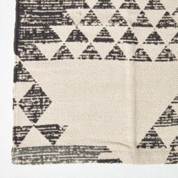 Homescapes Delphi Black And White Geometric Style 100% Cotton Printed Rug, 160 X 230 Cm - thumbnail 3