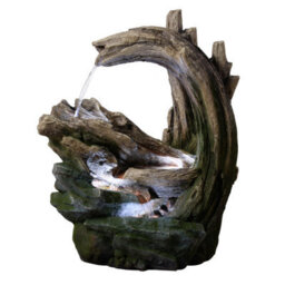 Teamson Home 82Cm Forest Stream Style Outdoor Garden Fountain Led Lighting, Grey - thumbnail 2