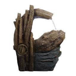 Teamson Home 82Cm Forest Stream Style Outdoor Garden Fountain Led Lighting, Grey - thumbnail 9