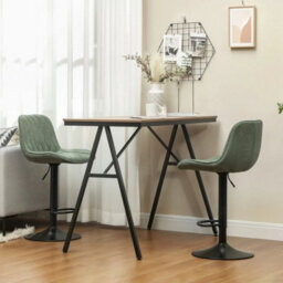 Bar Stools Set Of 2, Modern Armless Bar Chairs, Green - thumbnail 3