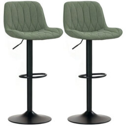 Bar Stools Set Of 2, Modern Armless Bar Chairs, Green - thumbnail 4