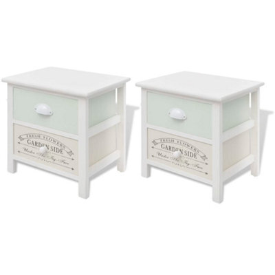 Berkfield Classic French Bedside Cabinets 2 Pcs Wood - image 1