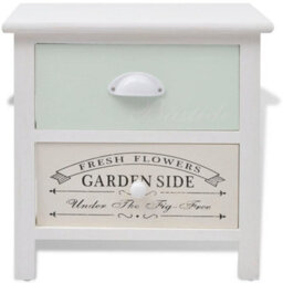 Berkfield Classic French Bedside Cabinets 2 Pcs Wood - thumbnail 3