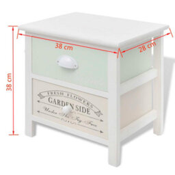Berkfield Classic French Bedside Cabinets 2 Pcs Wood - thumbnail 7