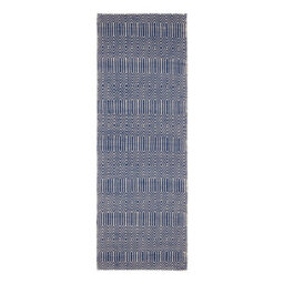 Blue Geometric Handmade Modern Wool Easy To Clean Rug Dining Room Bedroom And Living Room-160Cm X 230Cm - thumbnail 7