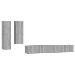 Berkfield 4 Piece Tv Cabinet Set Grey Sonoma Engineered Wood - thumbnail 2