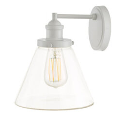 The Lighting Studio Laura Ashley Isaac Outdoor Wall Light Pale Slate Grey Glass Ip44 - thumbnail 2