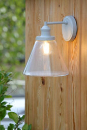 The Lighting Studio Laura Ashley Isaac Outdoor Wall Light Pale Slate Grey Glass Ip44 - thumbnail 5