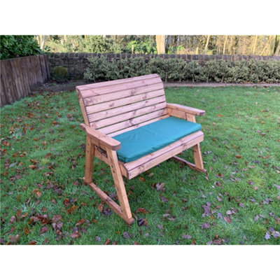 Marlborough Deluxe Rocker Bench With 1 X Bench Cushion Green , 1 X Scatter Cushion Green , 1 X Standard Cover - image 1