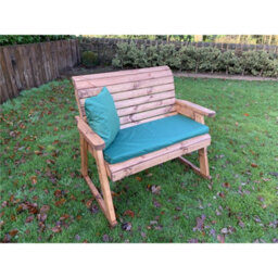 Marlborough Deluxe Rocker Bench With 1 X Bench Cushion Green , 1 X Scatter Cushion Green , 1 X Standard Cover - thumbnail 5