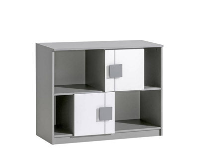 Arte Gumi G17 Sideboard Cabinet - Contemporary Chic In White Matt & Anthracite, H790mm W960mm D400mm - image 1