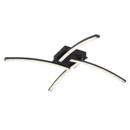 Luminosa Lighting Luminosa Jules Integrated Led Semi Flush Ceiling Light Matt Black 4X Led 2700-4000K