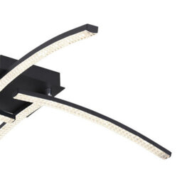 Luminosa Lighting Luminosa Jules Integrated Led Semi Flush Ceiling Light Matt Black 4X Led 2700-4000K - thumbnail 5