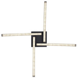Luminosa Lighting Luminosa Jules Integrated Led Semi Flush Ceiling Light Matt Black 4X Led 2700-4000K - thumbnail 4