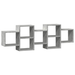 Berkfield Wall Shelf Concrete Grey 129X18X42 Cm Engineered Wood - thumbnail 2