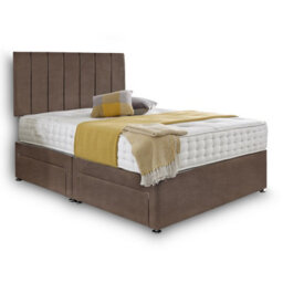 Dining Tables Oslo Matching Headboard Divan Set, 2 Drawer On Same Side With Sprung 1500 Comfort Mattress - Plush Taupe - Double - thumbnail 4