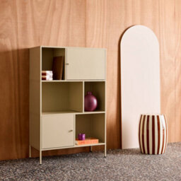 Sweeek - Industrial Metal Storage Cabinet With 6 Compartments Cream 80X35X125 Cm - Oklahoma - thumbnail 8