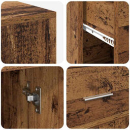 Berkfield Corner Desk Old Wood 102X88X75 Cm Engineered Wood - thumbnail 9
