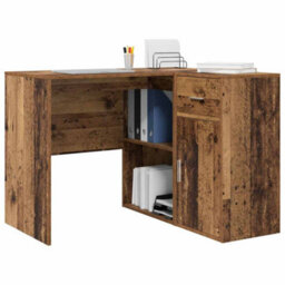 Berkfield Corner Desk Old Wood 102X88X75 Cm Engineered Wood - thumbnail 3